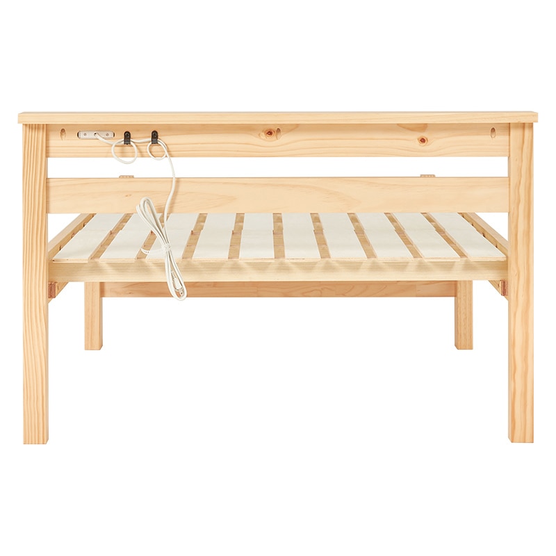 萩原 すのこベッド 組立簡単 宮棚付 シングル プレーンナチュラル MB-5151SNA 1台(ご注文単位1台)【直送品】