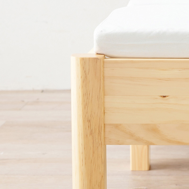 萩原 すのこベッド 組立簡単 宮棚付 シングル プレーンナチュラル MB-5151SNA 1台(ご注文単位1台)【直送品】