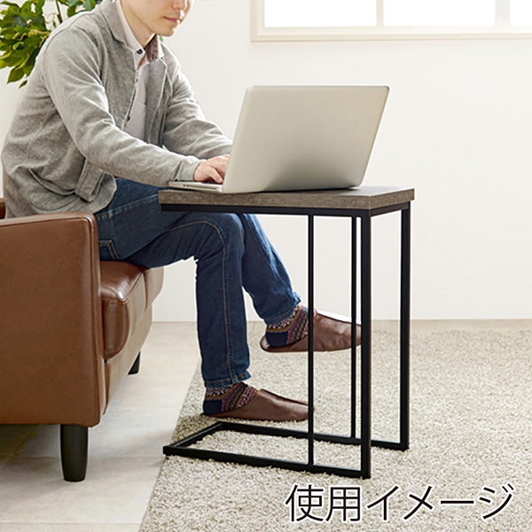 萩原 サイドテーブル マーブルグレー KT-3236MGY 1台（ご注文単位1台）【直送品】