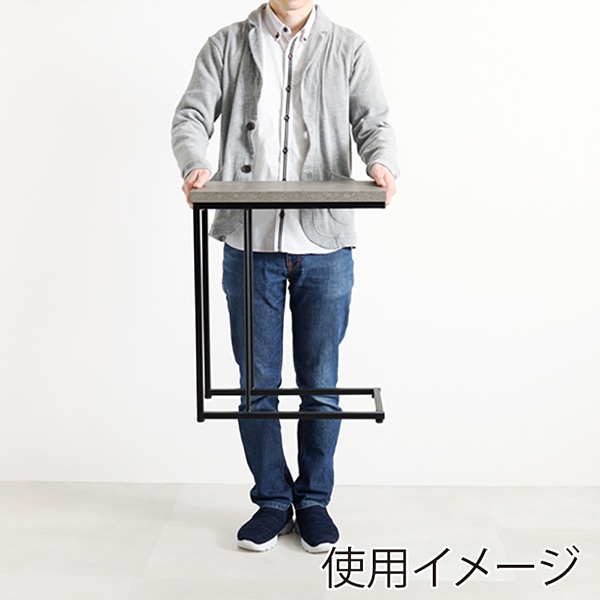 萩原 サイドテーブル マーブルグレー KT-3236MGY 1台（ご注文単位1台）【直送品】