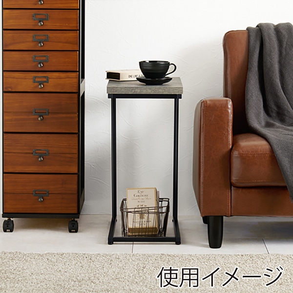 萩原 サイドテーブル マーブルグレー KT-3236MGY 1台（ご注文単位1台）【直送品】