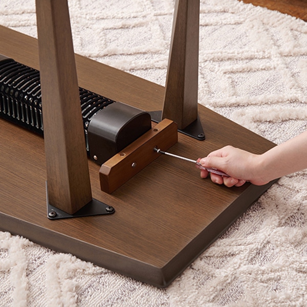 萩原 布団なしで使えるこたつ 多角形 ブラウン ルミエル120WN 1台(ご注文単位1台)【直送品】