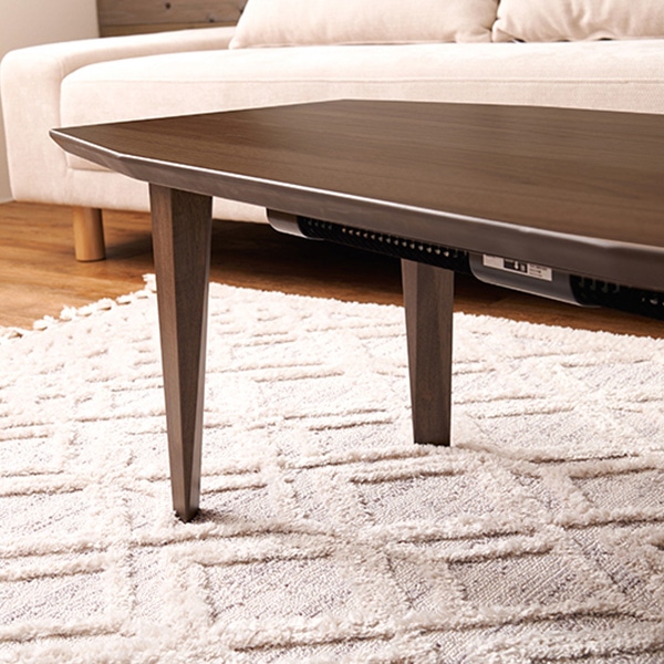 萩原 布団なしで使えるこたつ 多角形 ブラウン ルミエル120WN 1台(ご注文単位1台)【直送品】