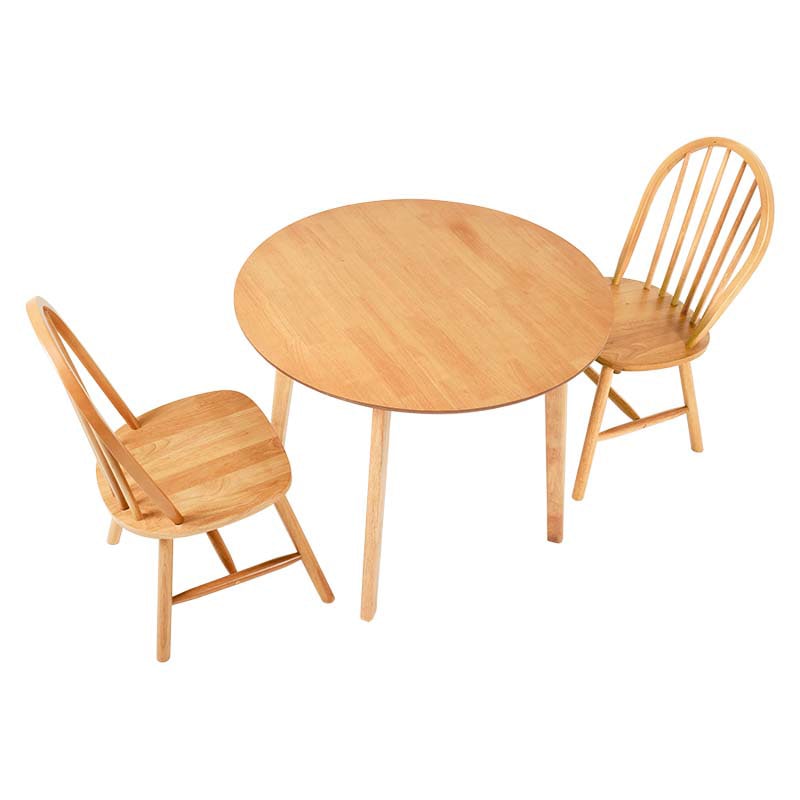 萩原 ウィンザーダイニング 3点セット 丸型テーブル ナチュラル SH-8640-24-LNT-3S 1セット(ご注文単位1セット)【直送品】