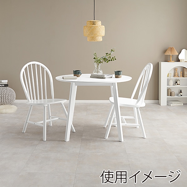 萩原 ウィンザーダイニング 3点セット 丸型テーブル ホワイト SH-8640-24-WH-3S 1セット(ご注文単位1セット)【直送品】