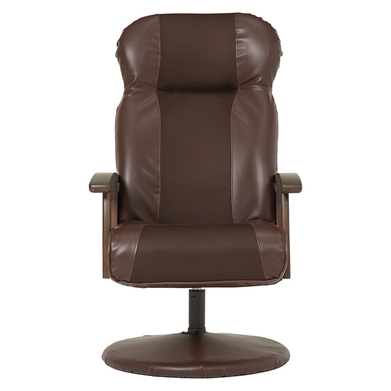 萩原 オットマン付きリクライニングチェア ブラウン LZ-4719BR 1台(ご注文単位1台)【直送品】