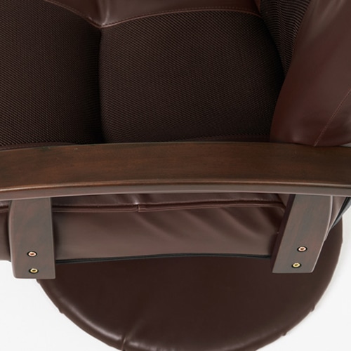 萩原 オットマン付きリクライニングチェア ブラウン LZ-4719BR 1台(ご注文単位1台)【直送品】