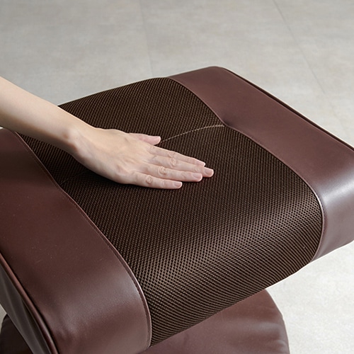 萩原 オットマン付きリクライニングチェア ブラウン LZ-4719BR 1台(ご注文単位1台)【直送品】