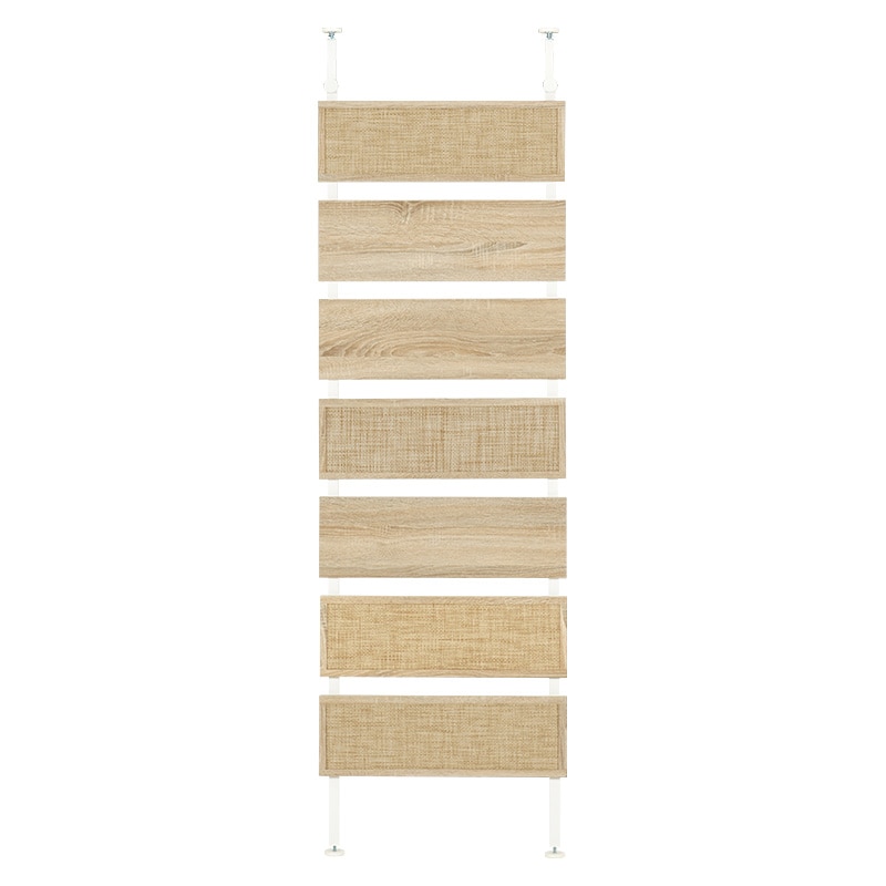 萩原 突っ張りウォールラック　7段階高さ調節　幅60cm  KTR-3127NW 1台（ご注文単位1台）【直送品】