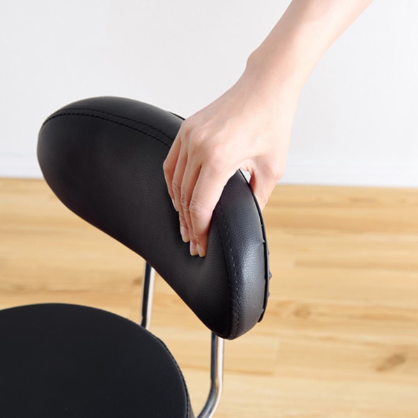 萩原 キッチンチェア　昇降式 ブラック LHC-4051BK 1台（ご注文単位1台）【直送品】