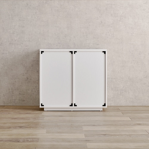 萩原 キャビネット 幅79cm ホワイト RCC-1490WH 1台(ご注文単位1台)【直送品】