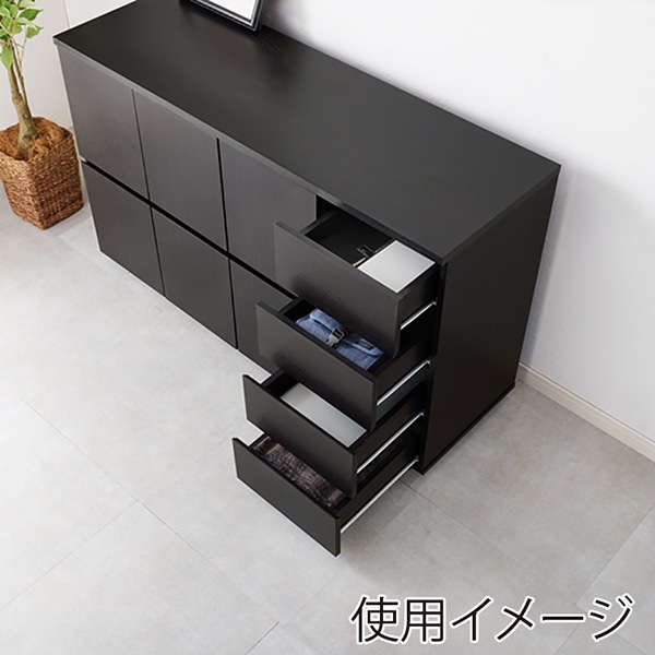 萩原 キャビネット 幅119cm ダークブラウン RCC-1491DBR 1台(ご注文単位1台)【直送品】