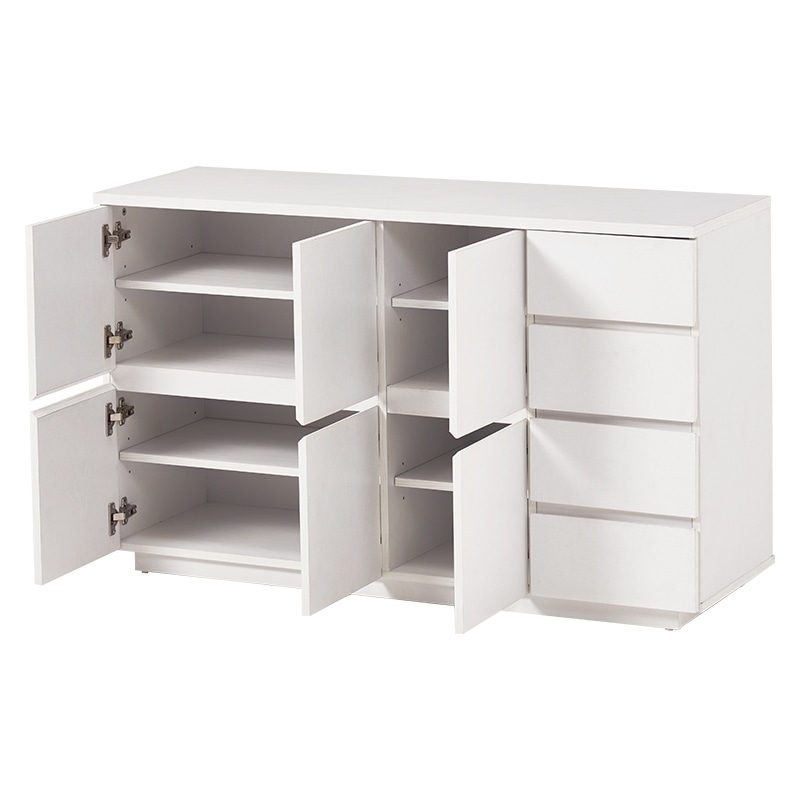 萩原 キャビネット 幅119cm ホワイト RCC-1491WH 1台(ご注文単位1台)【直送品】