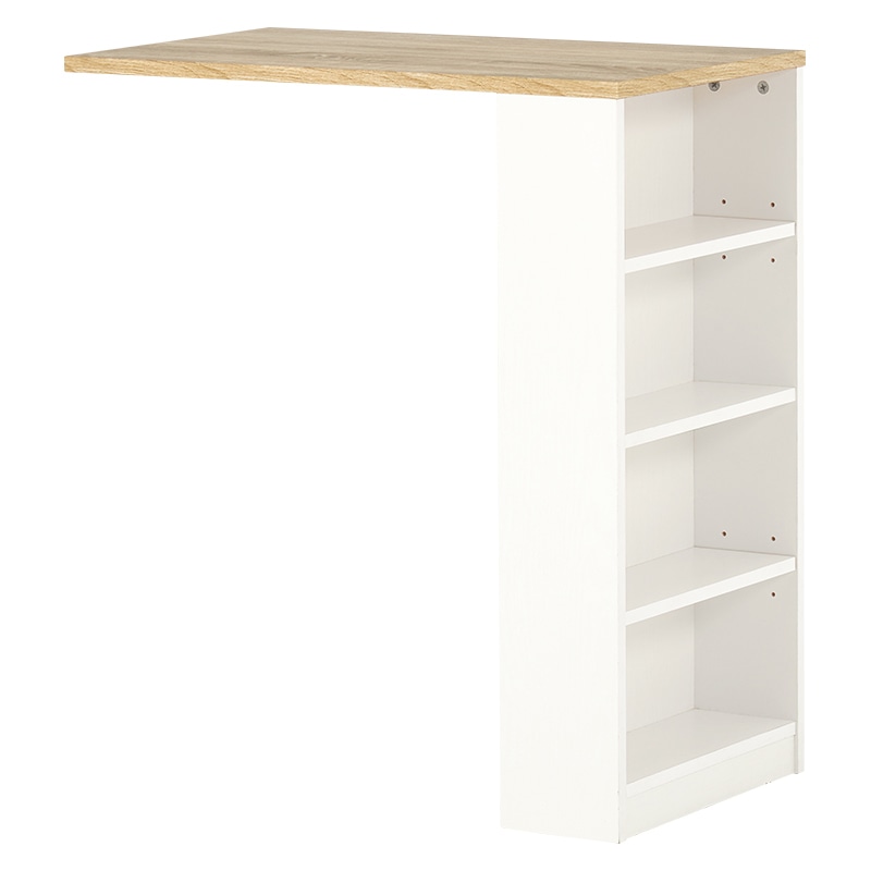 萩原 キッチンラック 拡張テーブル ナチュラル×ホワイト RT-1639WS 1台(ご注文単位1台)【直送品】