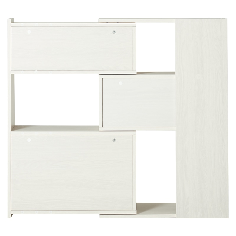 萩原 伸縮式本棚 スライドラック ホワイト RCC-1130WS 1台(ご注文単位1台)【直送品】