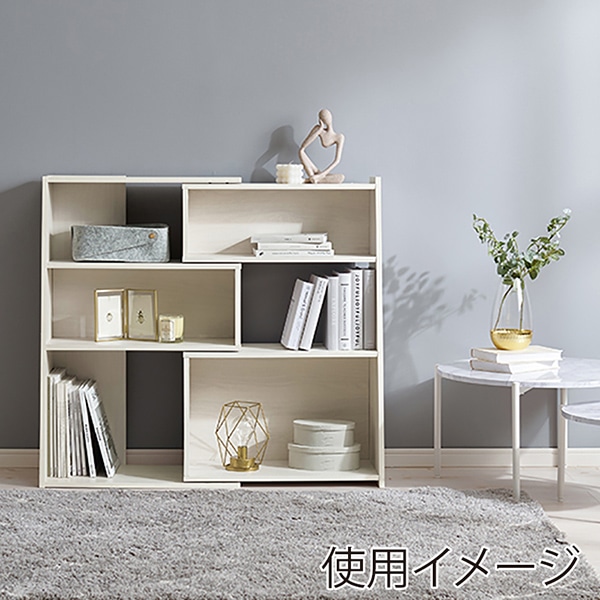 萩原 伸縮式本棚 スライドラック ホワイト RCC-1130WS 1台(ご注文単位1台)【直送品】