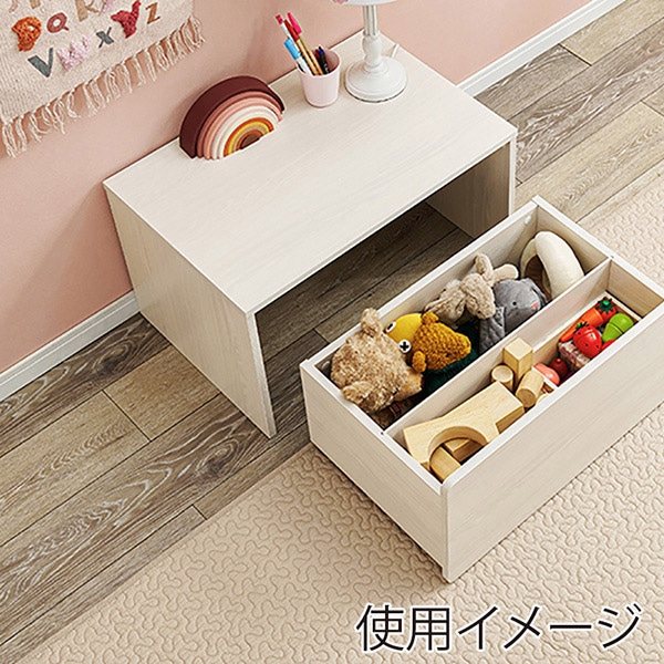 萩原 3WAYベンチ 60cm ホワイトウォッシュ RBC-1135WS 1台(ご注文単位1台)【直送品】