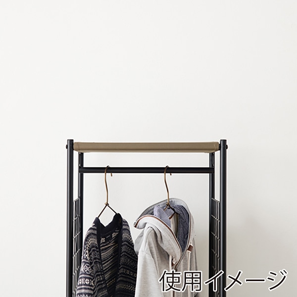 萩原 ハンガーラック 幅40cm 引出し2杯 ブラウン KHR-3186BR 1台(ご注文単位1台)【直送品】