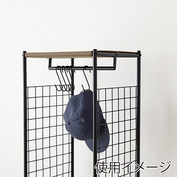 萩原 ハンガーラック 幅40cm 引出し2杯 ブラウン KHR-3186BR 1台(ご注文単位1台)【直送品】