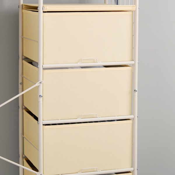 萩原 ハンガーラック　幅105cm　引出し5杯 ホワイト KHR-3189WH 1台（ご注文単位1台）【直送品】