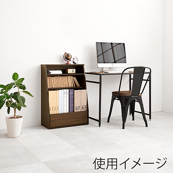 萩原 ブックラック 幅60cm ロータイプ ブラウン RCC-1906BR 1台(ご注文単位1台)【直送品】