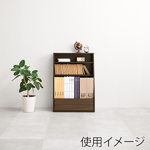 萩原 ブックラック 幅60cm ロータイプ ブラウン RCC-1906BR 1台(ご注文単位1台)【直送品】