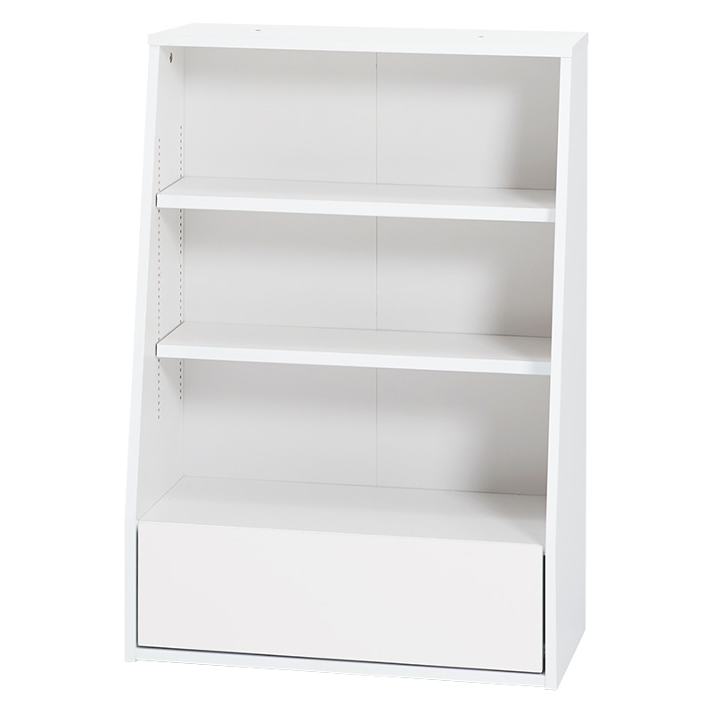 萩原 ブックラック 幅60cm ロータイプ ホワイト RCC-1906WH 1台(ご注文単位1台)【直送品】