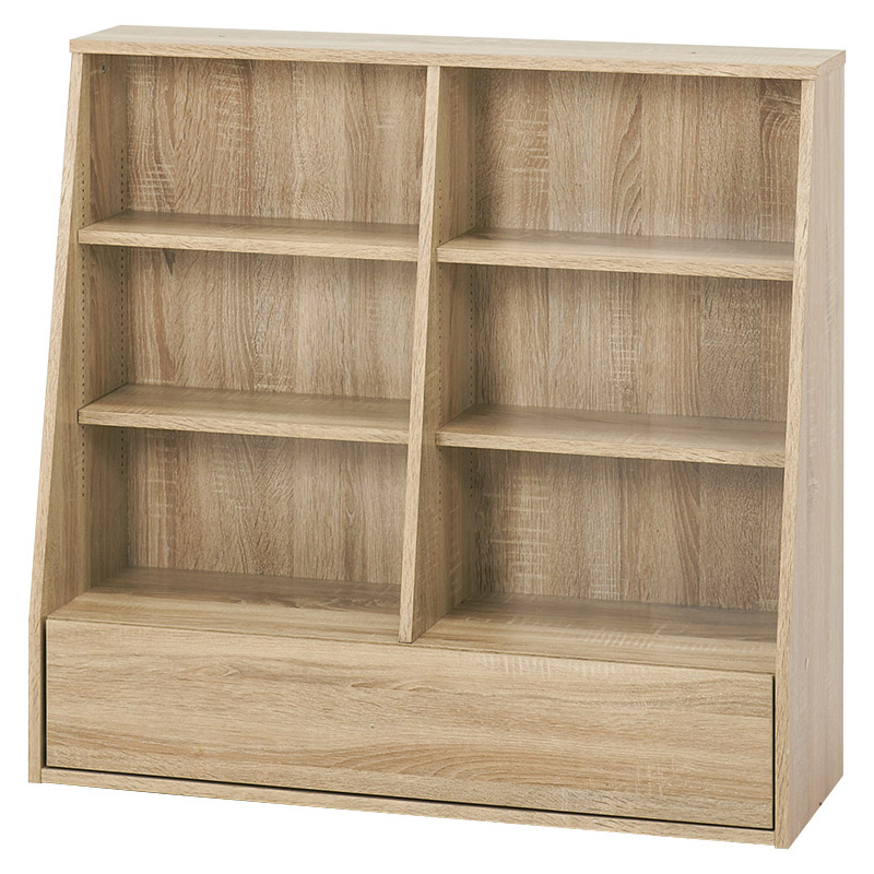 萩原 ブックラック 幅90cm ロータイプ ナチュラル RCC-1907NA 1台(ご注文単位1台)【直送品】