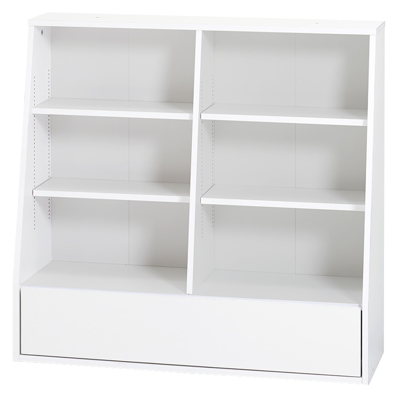 萩原 ブックラック 幅90cm ロータイプ ホワイト RCC-1907WH 1台(ご注文単位1台)【直送品】