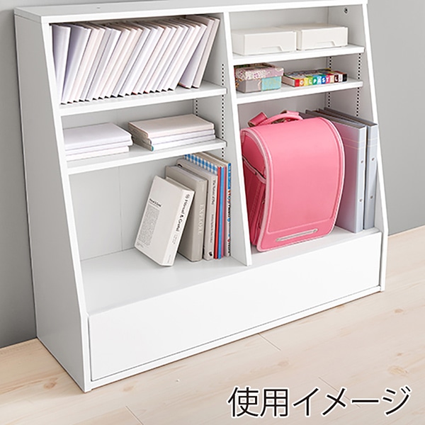 萩原 ブックラック 幅90cm ロータイプ ホワイト RCC-1907WH 1台(ご注文単位1台)【直送品】