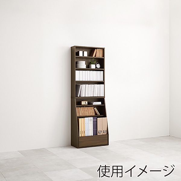 萩原 ブックラック 幅60cm ハイタイプ ブラウン RCC-1906BR-S 1台(ご注文単位1台)【直送品】