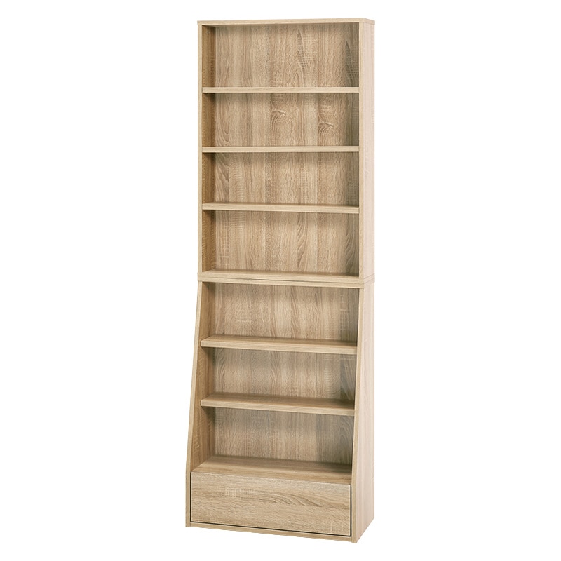 萩原 ブックラック 幅60cm ハイタイプ ナチュラル RCC-1906NA-S 1台(ご注文単位1台)【直送品】
