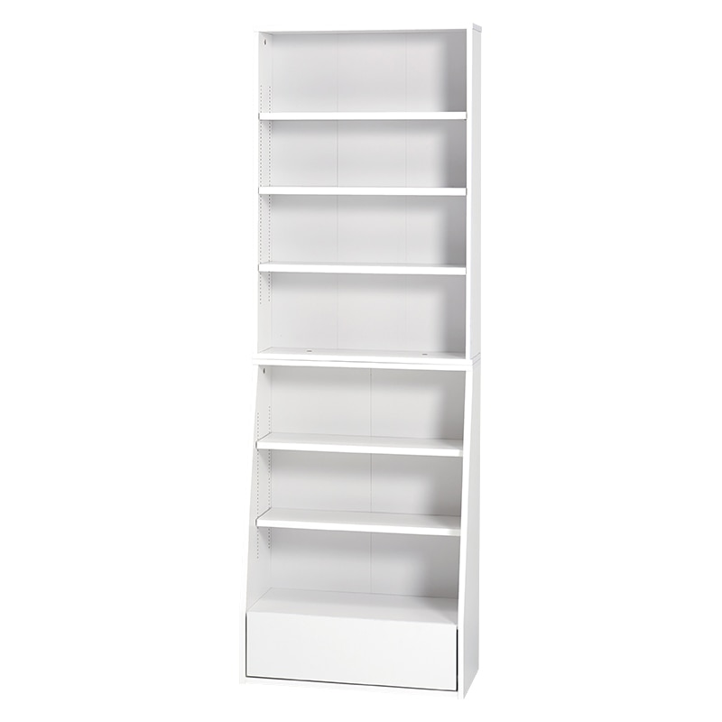 萩原 ブックラック 幅60cm ハイタイプ ホワイト RCC-1906WH-S 1台(ご注文単位1台)【直送品】