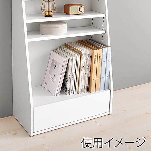 萩原 ブックラック 幅60cm ハイタイプ ホワイト RCC-1906WH-S 1台(ご注文単位1台)【直送品】