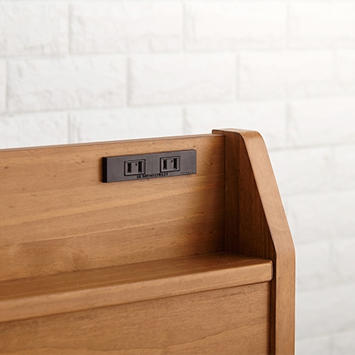 萩原 組立簡単 すのこベッド 宮棚付 シングル ライトブラウン MB-5096S-LBR 1台(ご注文単位1台)【直送品】