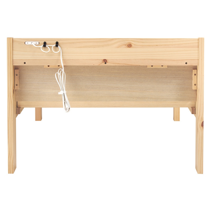 萩原 組立簡単 すのこベッド 宮棚付 シングル プレーンナチュラル MB-5096S-NA 1台(ご注文単位1台)【直送品】