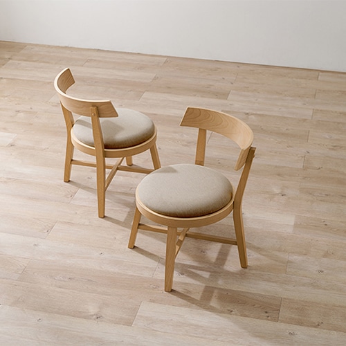 萩原 ダイニングチェア 幅59.5cm ベージュ MI-8636NA-BE 1台(ご注文単位2台)【直送品】