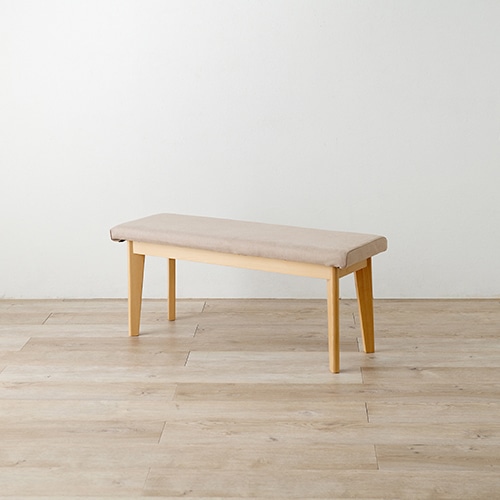 萩原 ダイニングベンチ　幅100cm ナチュラル×ベージュ MI-8613NA-BE 1台（ご注文単位1台）【直送品】