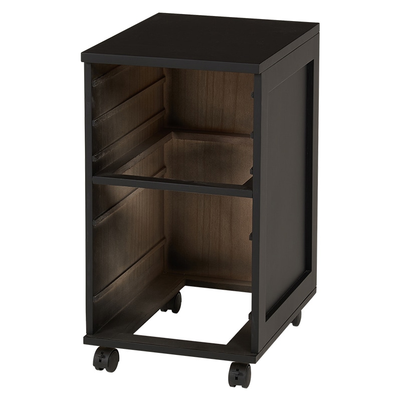 萩原 書類チェスト B4対応 5段 ブラック×ブラウン MCH-6470BB 1台(ご注文単位1台)【直送品】