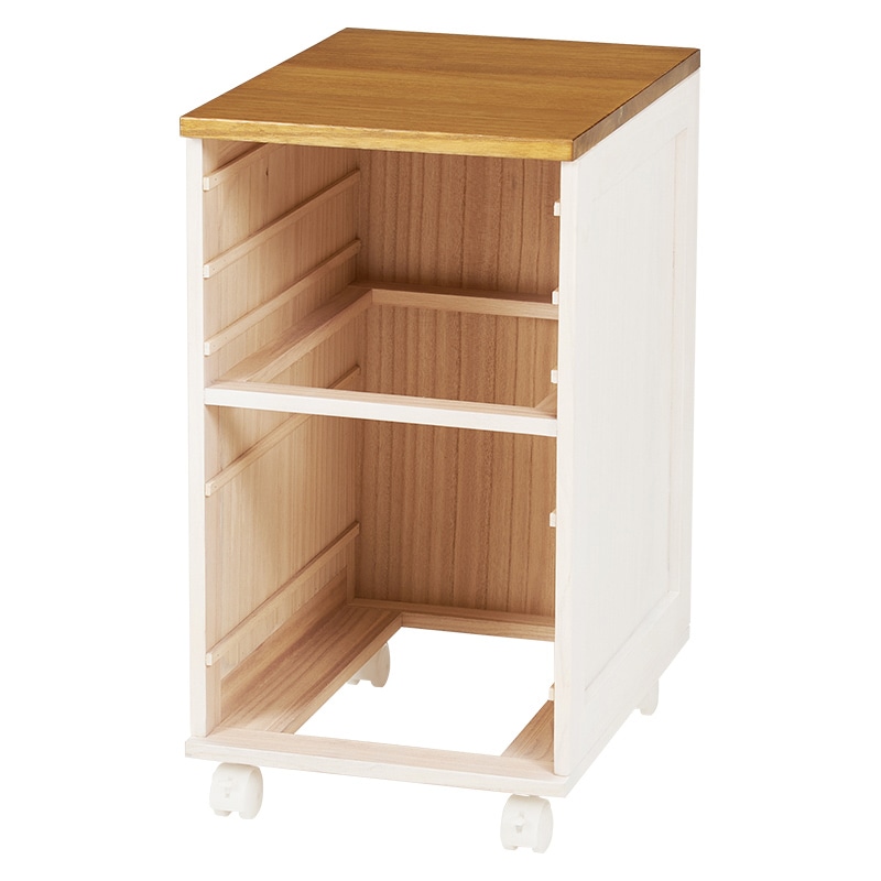 萩原 書類チェスト B4対応 5段 ナチュラル×ホワイト MCH-6470NW 1台(ご注文単位1台)【直送品】