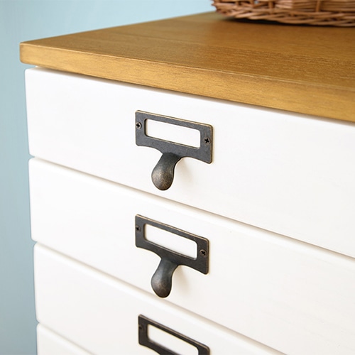 萩原 書類チェスト B4対応 5段 ナチュラル×ホワイト MCH-6470NW 1台(ご注文単位1台)【直送品】