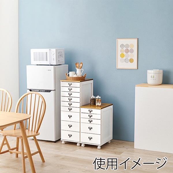 萩原 書類チェスト B4対応 5段 ナチュラル×ホワイト MCH-6470NW 1台(ご注文単位1台)【直送品】