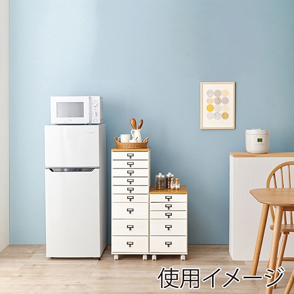 萩原 書類チェスト B4対応 5段 ナチュラル×ホワイト MCH-6470NW 1台(ご注文単位1台)【直送品】