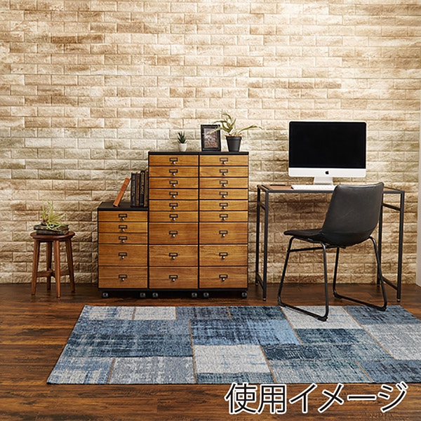 萩原 書類チェスト　B4対応　9段 ブラック×ブラウン MCH-6471BB 1台（ご注文単位1台）【直送品】