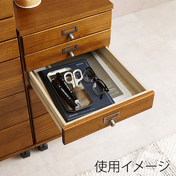 萩原 書類チェスト　B4対応　9段 ブラウン MCH-6471BR 1台（ご注文単位1台）【直送品】