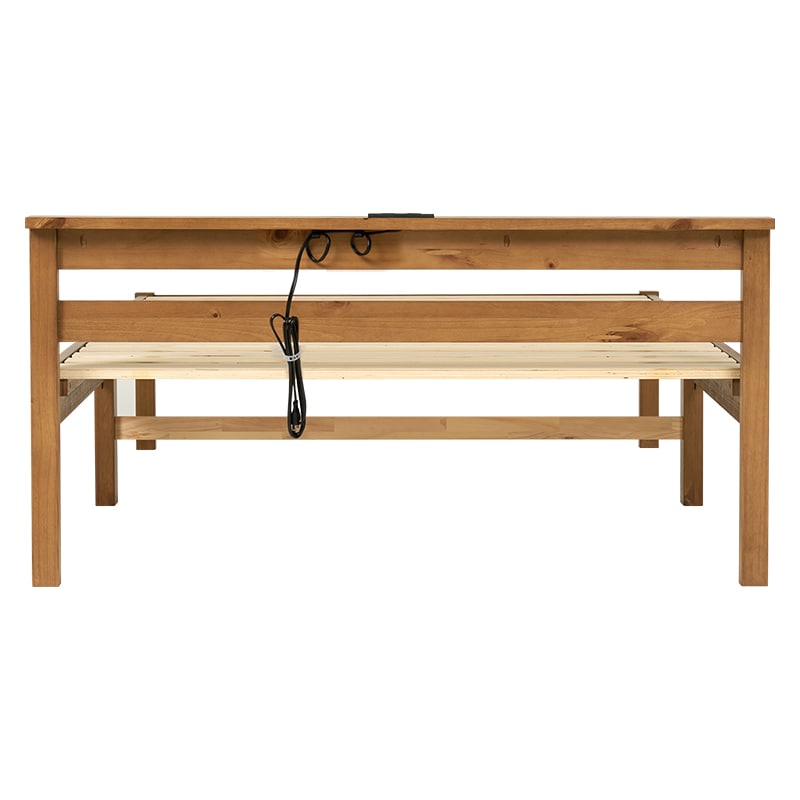 萩原 組立簡単 すのこベッド ボンネルコイルマットレス付 セミダブル ライトブラウン MB-5150SD+KM-3101 1台(ご注文単位1台)【直送品】