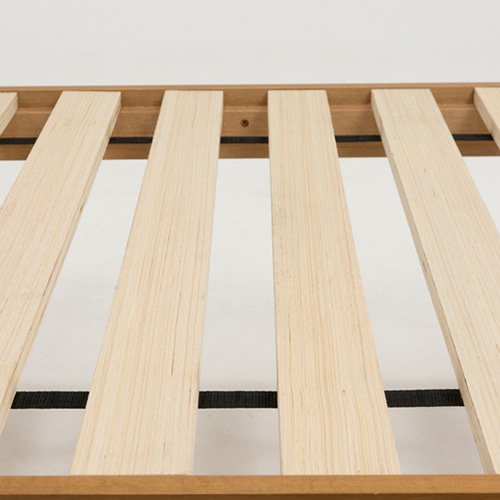 萩原 組立簡単 すのこベッド ボンネルコイルマットレス付 セミダブル ライトブラウン MB-5150SD+KM-3101 1台(ご注文単位1台)【直送品】