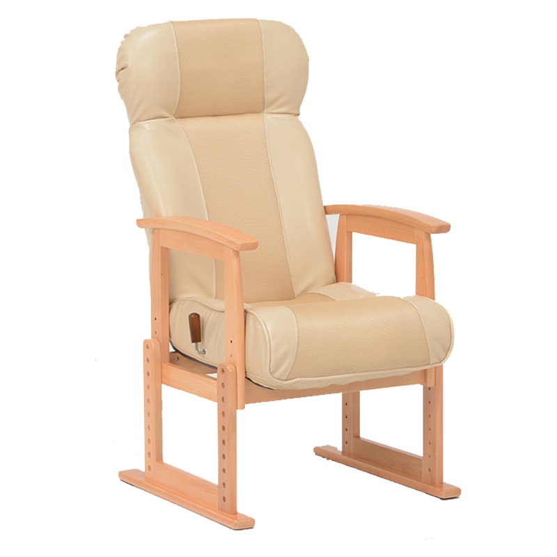 萩原 昇降式高座椅子 ベージュ LZ-4738BE 1台（ご注文単位1台）【直送品】