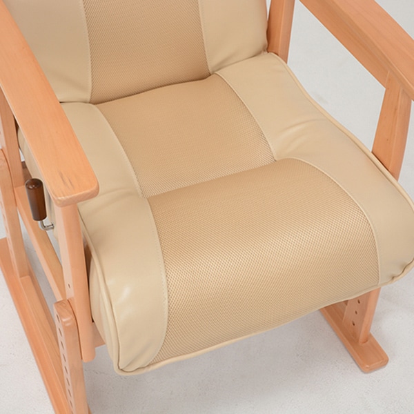 萩原 昇降式高座椅子 ベージュ LZ-4738BE 1台（ご注文単位1台）【直送品】