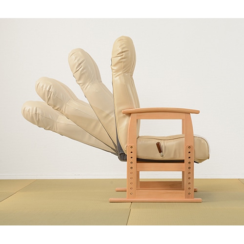 萩原 昇降式高座椅子 ベージュ LZ-4738BE 1台（ご注文単位1台）【直送品】